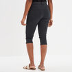 Pantacourt slim détails zippés Liberto noir femme