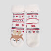 Chaussettes d'intérieur de Noël multicolore femme