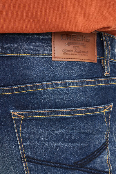 Jeans regular stretch 5 poches Creeks denim stone homme