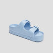 Mules de plage plateformes bleu femme