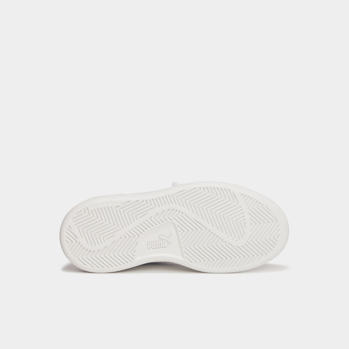 Tennis basses à scratchs Puma blanc fille