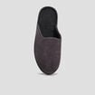 Chaussons mules velours gris homme