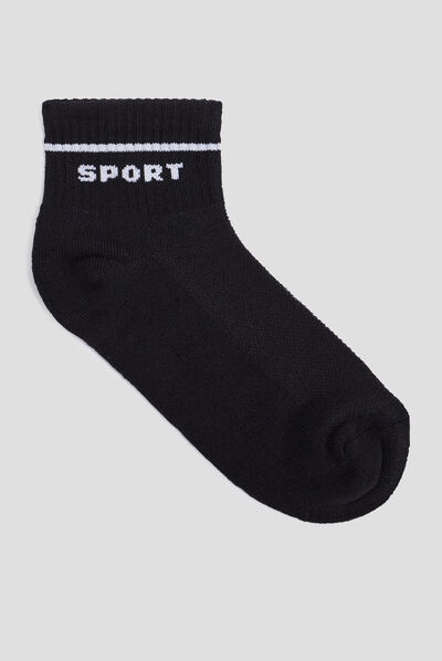 Lot 3 paires de chaussettes de sport noir homme