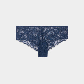 Shorty en dentelle bleu canard femme