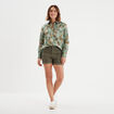 Chemise manches longues vert kaki femme