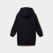 Robe sweat relax capuche sequins Stitch noir fille