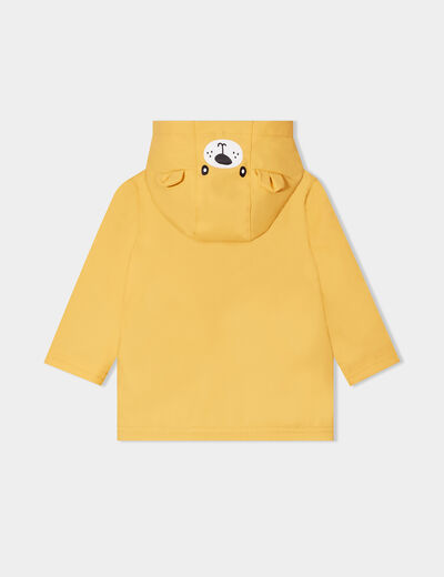 Parka à capuche jaune bébé garçon
