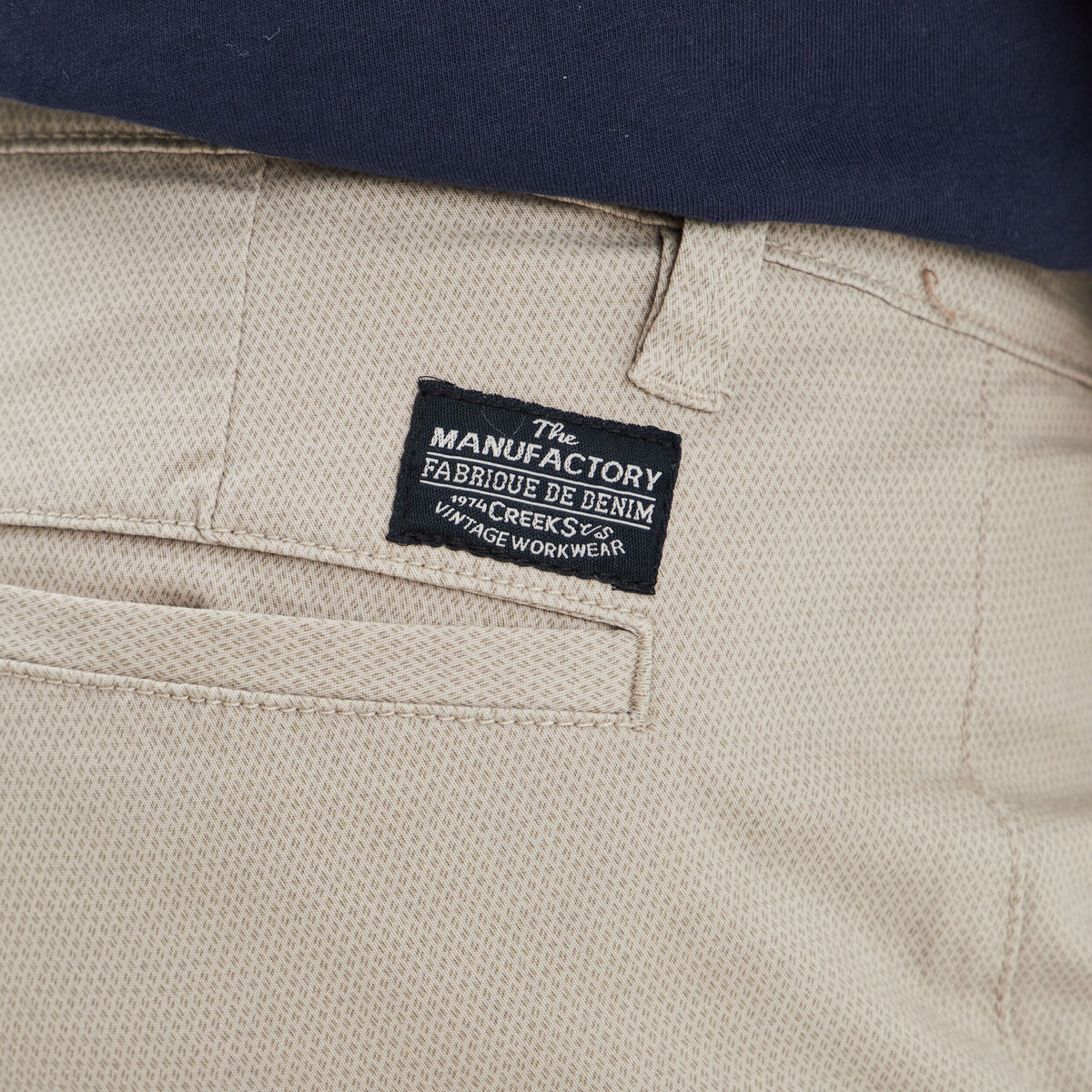 Pantalon chino slim stretch beige homme