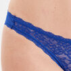 Tanga en dentelle bleu electrique femme