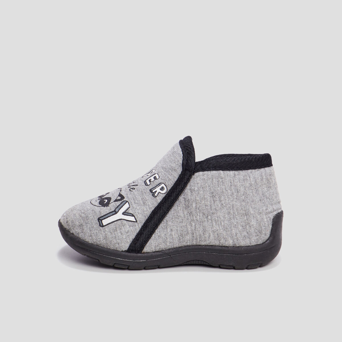 Chaussons bottillons gris b&eacute;b&eacute; gar&ccedil;on