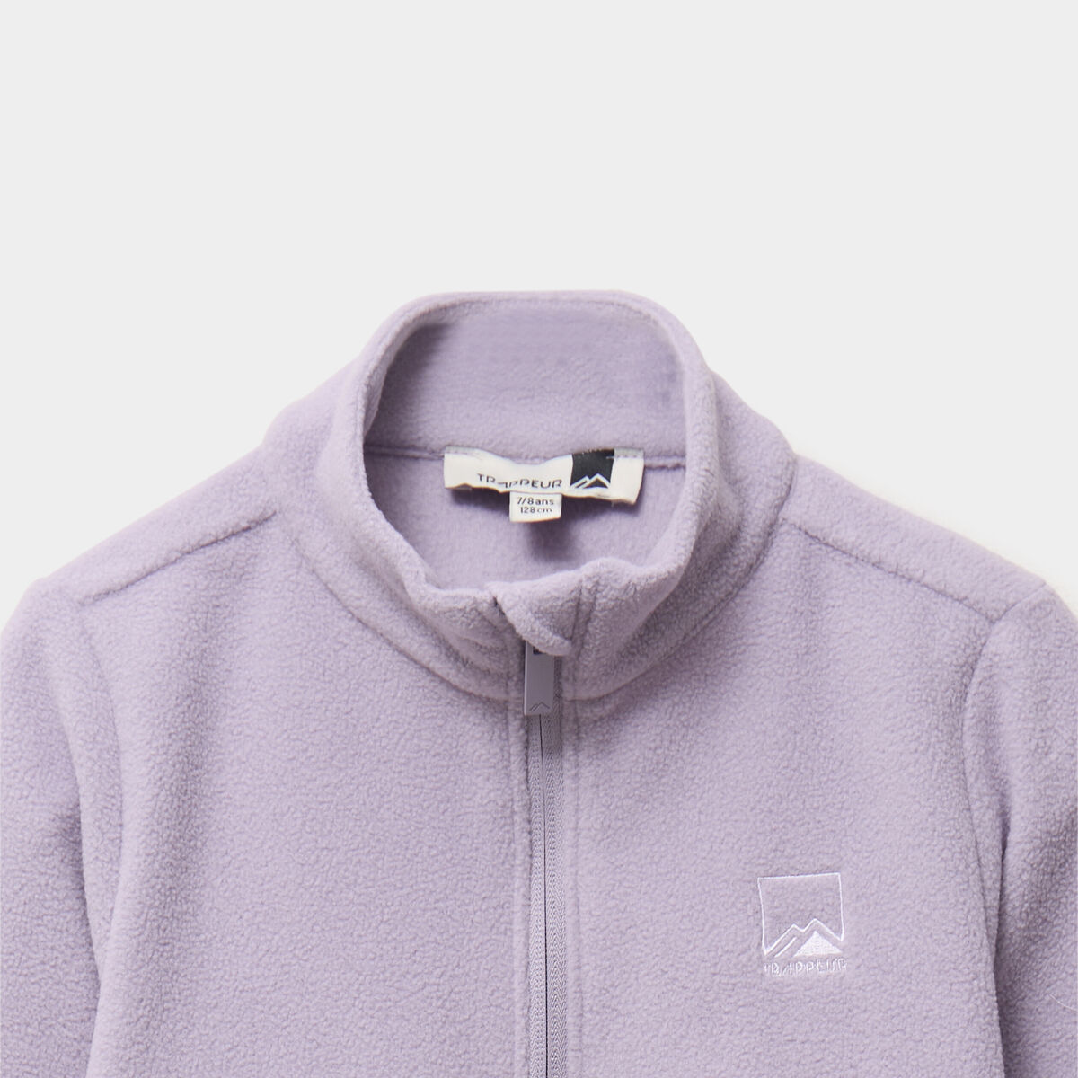 Sweat polaire col camionneur mauve fille