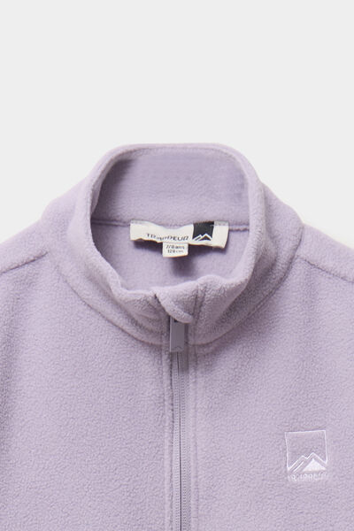 Sweat polaire col camionneur mauve fille