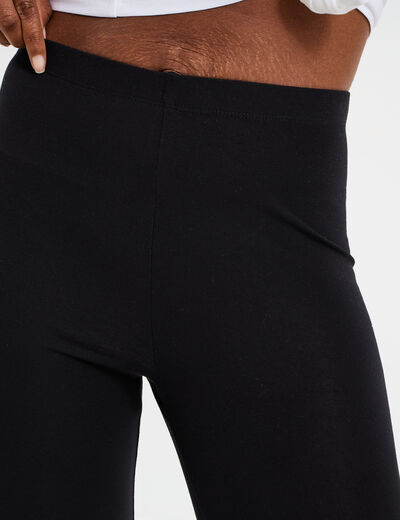 Legging élastiqué 7/8ème noir femme