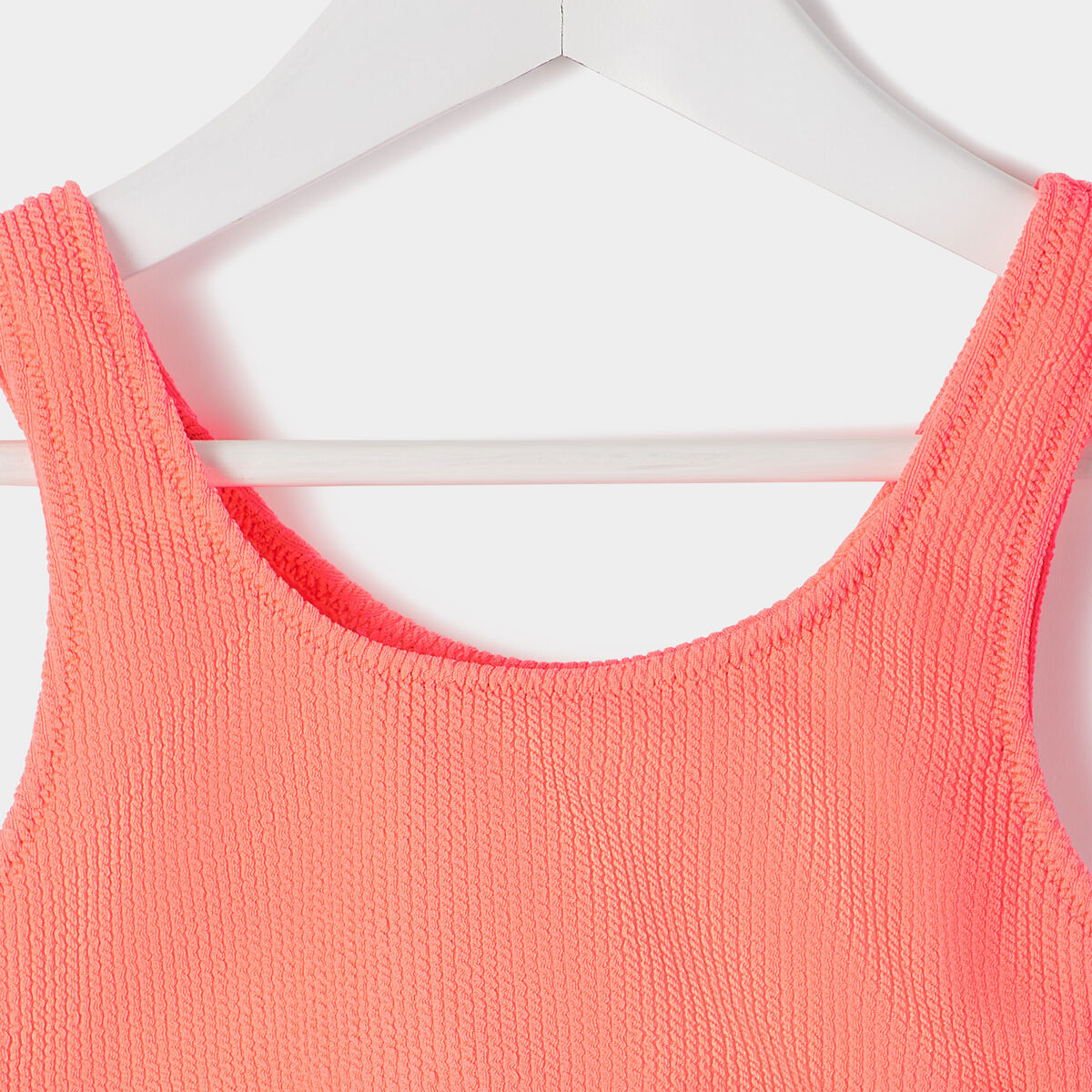 Maillot de bain 2 pièces orange fluo fille