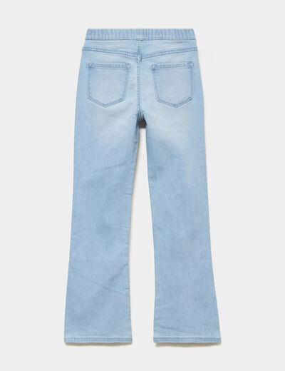 Jegging bootcut taille &eacute;lastiqu&eacute;e denim triple stone fille