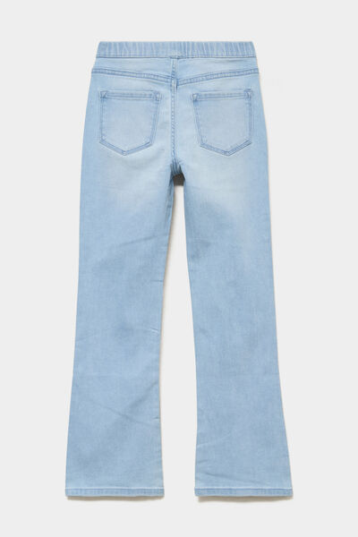Jegging bootcut taille &eacute;lastiqu&eacute;e denim triple stone fille