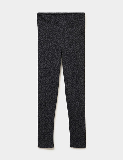 Legging taille haute coton noir femme