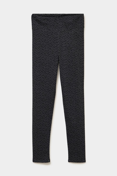 Legging taille haute coton noir femme