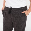 Pantalon de jogging taille élastiquée gris foncé femme grande taille