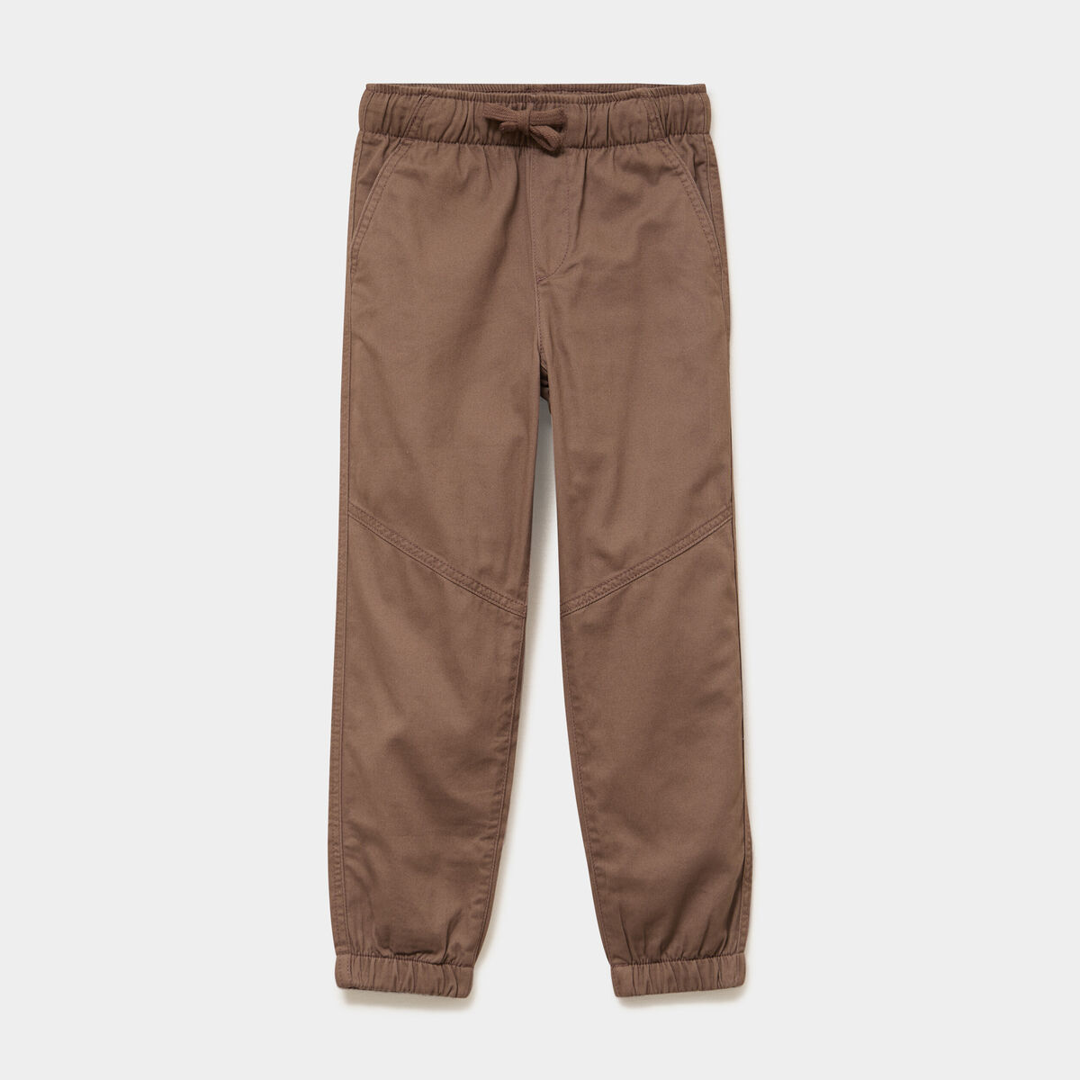 Pantalon jogger chaud doubl&eacute; coton taupe gar&ccedil;on