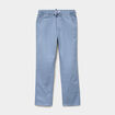 Pantalon chino droit taille ajustable bleu gris gar&ccedil;on