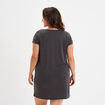 Chemise de nuit manches courtes gris foncé femme grande taille