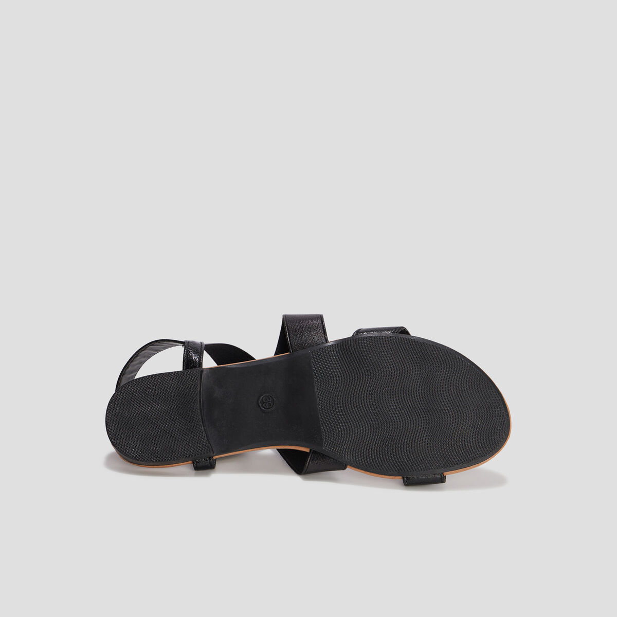 Sandales plates noir femme