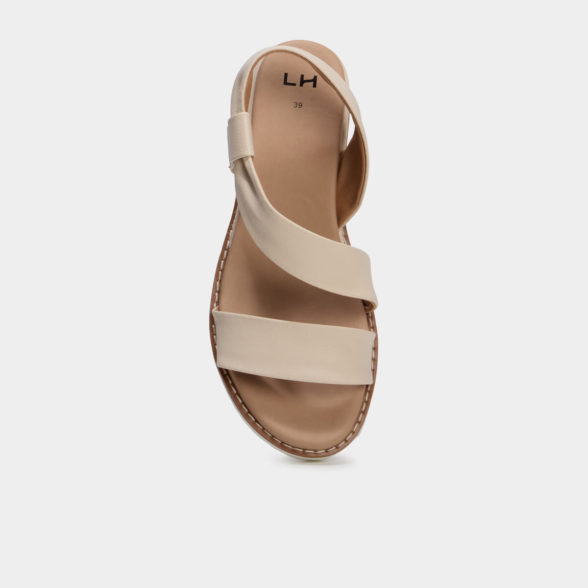 Sandales compens&eacute;es confortables blanc femme