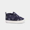 Bottons layette à scratchs bleu marine bébé garçon