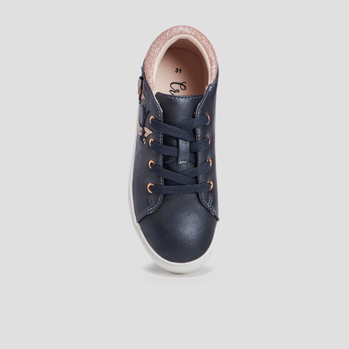 Tennis à lacets Creeks bleu marine fille