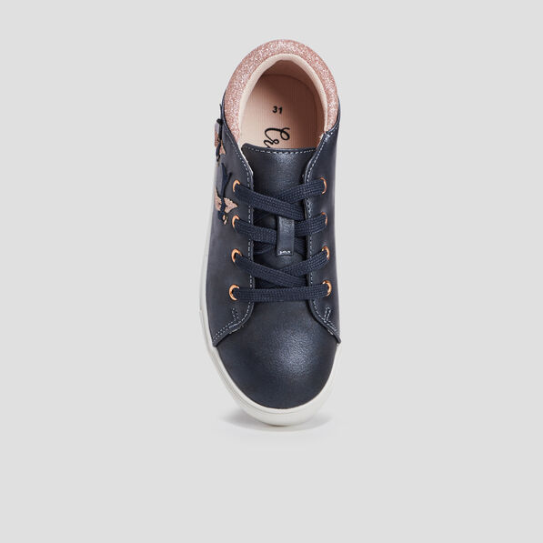 Tennis à lacets Creeks bleu marine fille