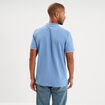 Polo piqu&eacute; coton manches courtes bleu homme