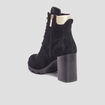 Bottines à talons à lacets noir femme
