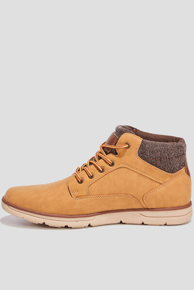 Bottines à lacets jaune homme