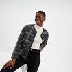 Veste matelass&eacute;e poches plaqu&eacute;es noir femme