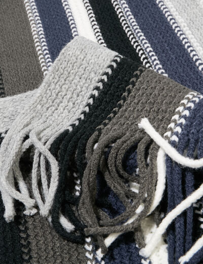 &Eacute;charpe &agrave; franges multicolore homme