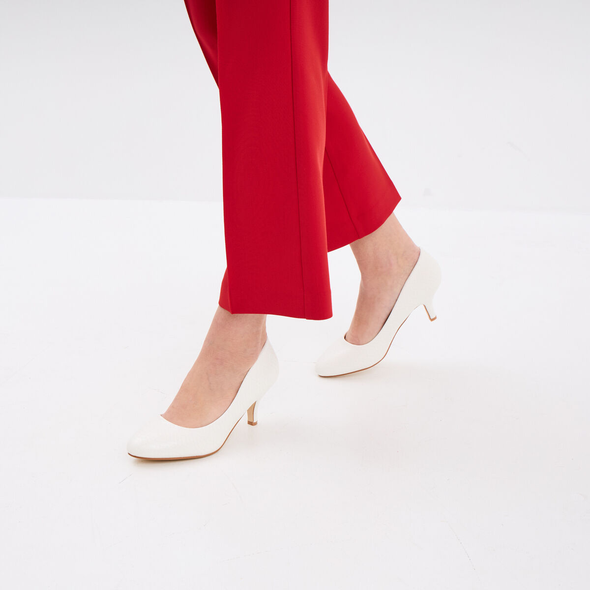 Escarpins irisés blanc femme