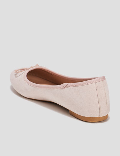 Ballerines avec noeuds rose femme