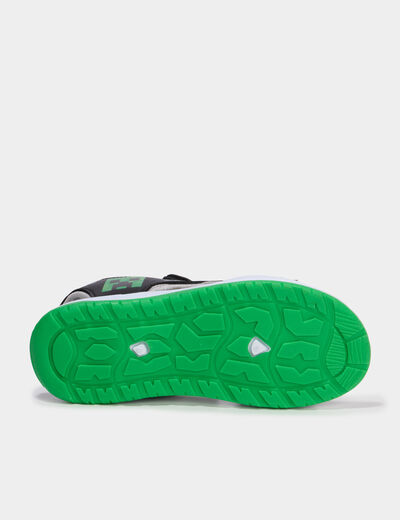 Sandales &agrave; scratchs Minecraft vert gar&ccedil;on