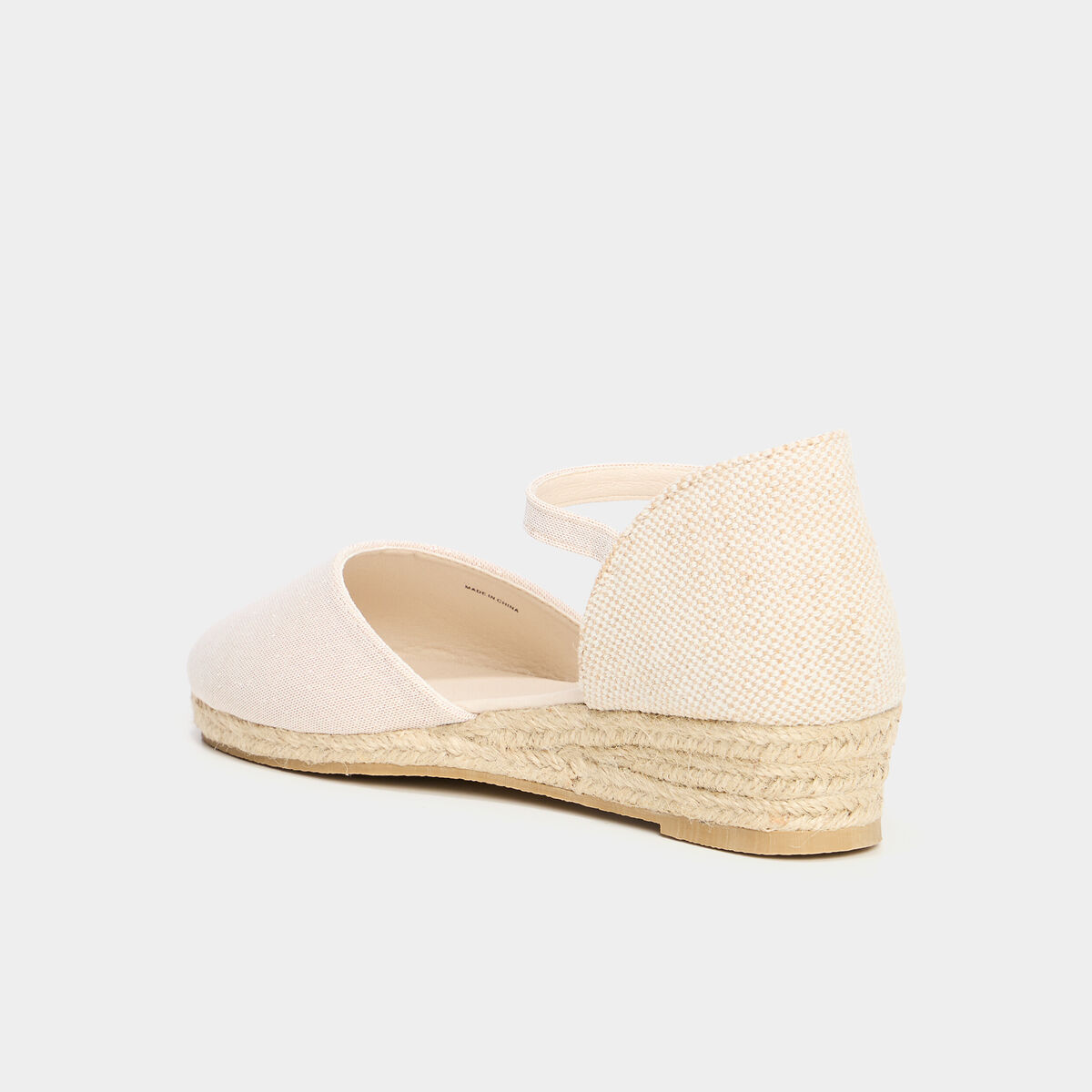 Espadrilles talons compensés blanc fille