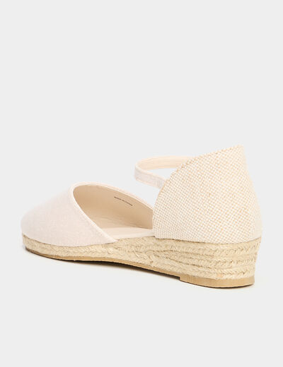 Espadrilles talons compensés blanc fille