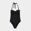 Maillot de bain une pi&egrave;ce dos nu noir femme