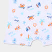 Combishort sans manches en coton blanc b&eacute;b&eacute; gar&ccedil;on