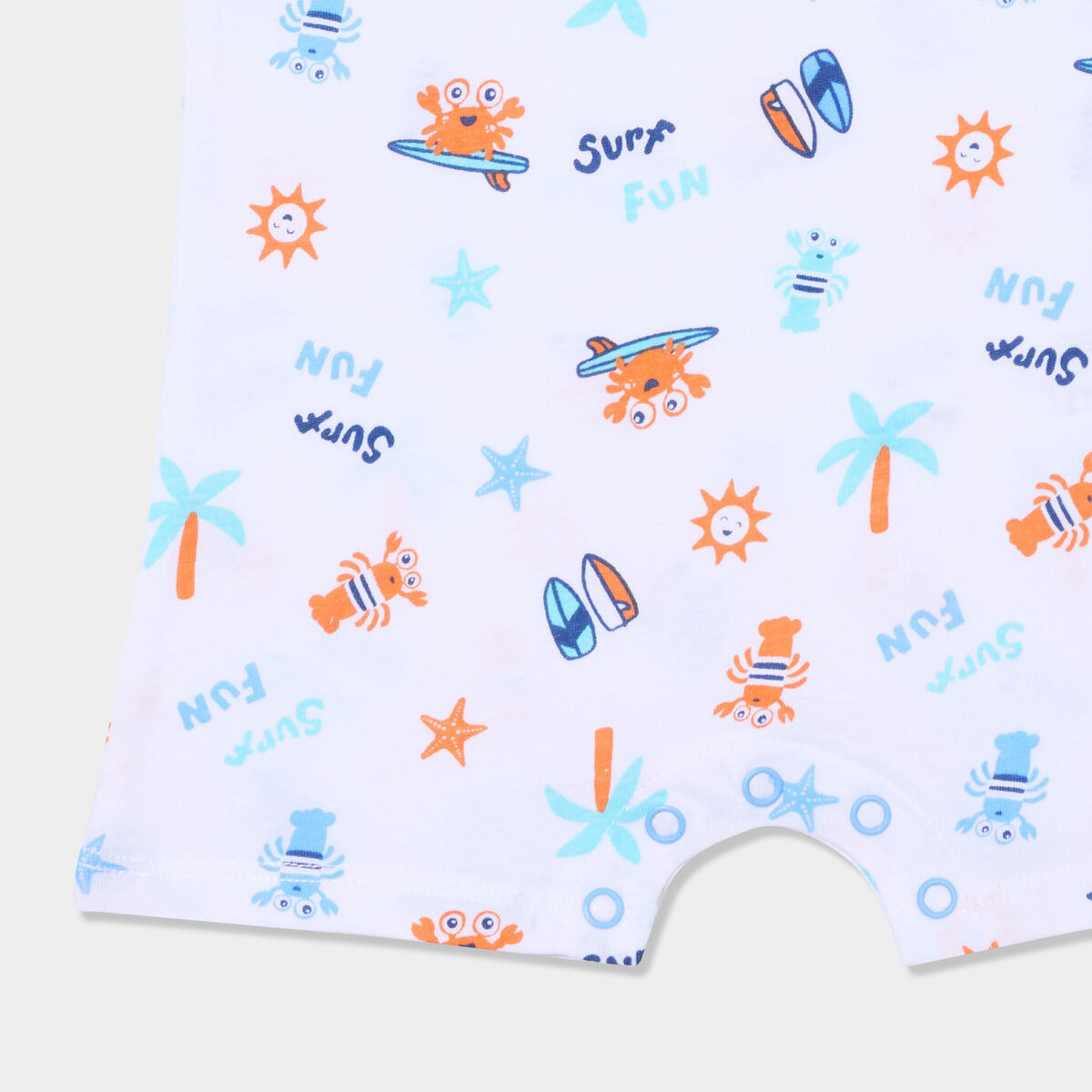 Combishort sans manches en coton blanc b&eacute;b&eacute; gar&ccedil;on