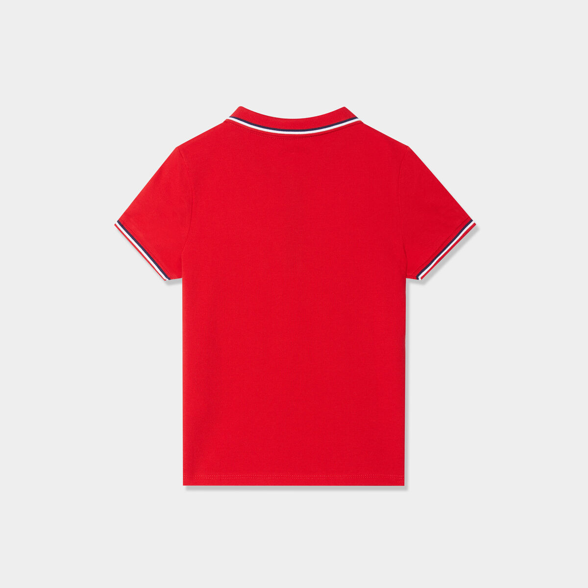 Polo manches courtes coton rouge gar&ccedil;on