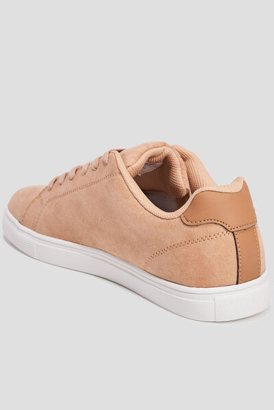 Tennis à lacets beige homme