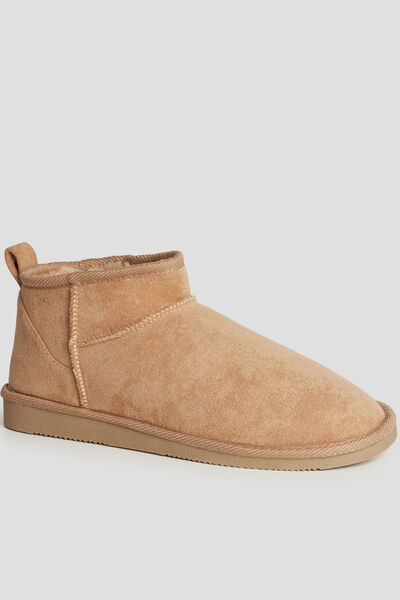 Bottines fourr&eacute;es sable femme