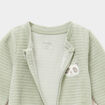 Dors-bien velours zipp&eacute; manches longues vert pastel b&eacute;b&eacute;