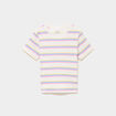 T-shirt c&ocirc;tel&eacute; manches courtes ecru fille