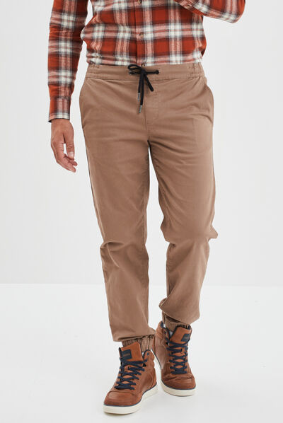 Pantalon jogpant marron homme